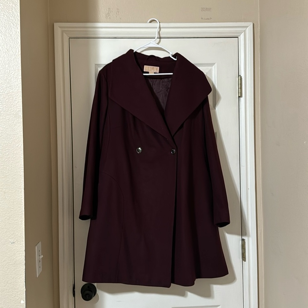 Burgundy Michael Kors Pea Coat